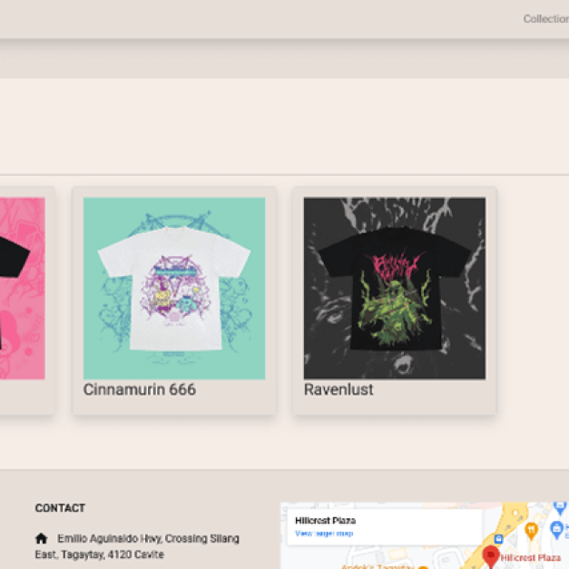 Bessygod t-shirt collection featuring gothic graphic designs on Noirceur Couture store